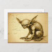 Boggart wetenschappelijke schets van fantastische  briefkaart (Voorkant / Achterkant)