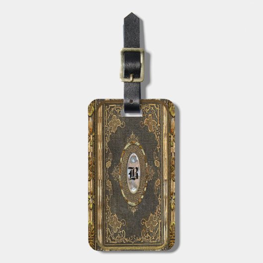 Bogged Old World Victoriaans Bagagelabel (Voorkant verticaal)