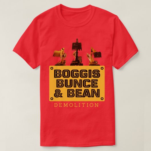 Boggis Bunce Bean Demolition Fantastic Fox T-shirt (Design voorkant)