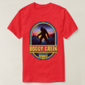 Boggy Creek Arkansas reisbadge T-shirt (Design voorkant)