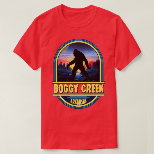 Boggy Creek Arkansas reisbadge T-shirt (Design voorkant)