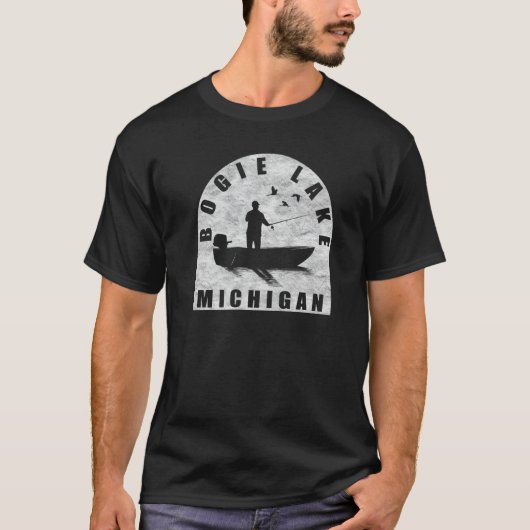 Bogie Lake Vissen Michigan T-shirt (Voorkant)