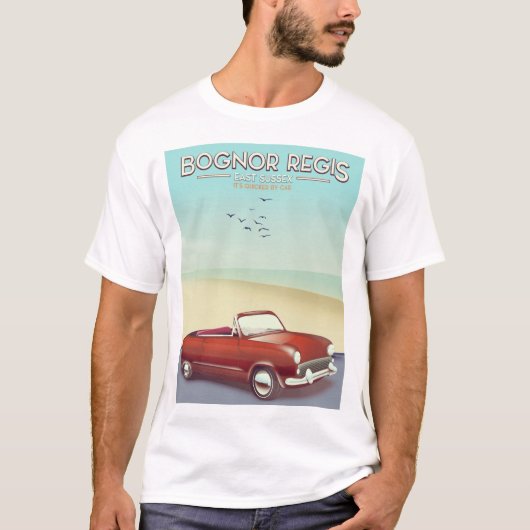 Bognor Regis  poster voor reizen langs de kust T-shirt (Voorkant)