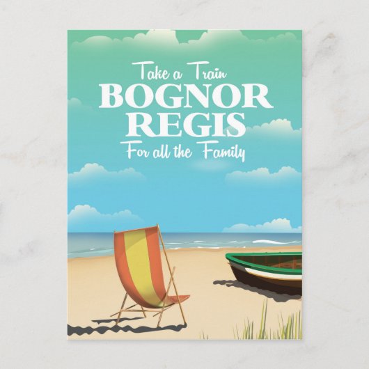 Bognor Regis vintage reisposter Briefkaart (Voorkant)