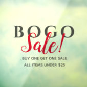 BOGO detailverkoop Raamsticker (Vel 3)