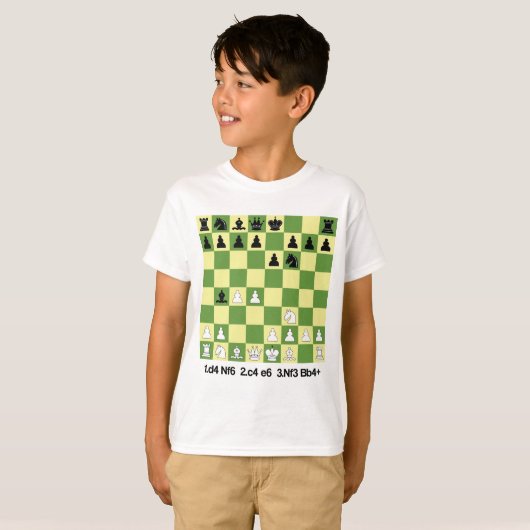 Bogo-Indische defensiekaas Openingen Shirt Chess G (Voorkant volledig)