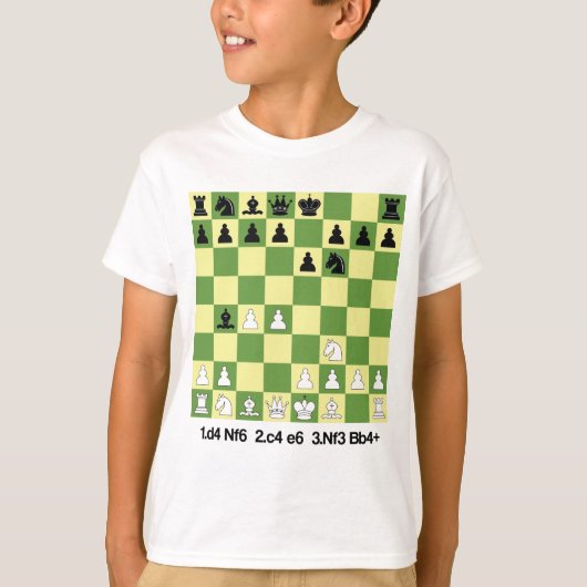 Bogo-Indische defensiekaas Openingen Shirt Chess G (Voorkant)