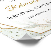 Bogo roos goudbloemen eucalyptus en goud Welkom Poster (Hoek)