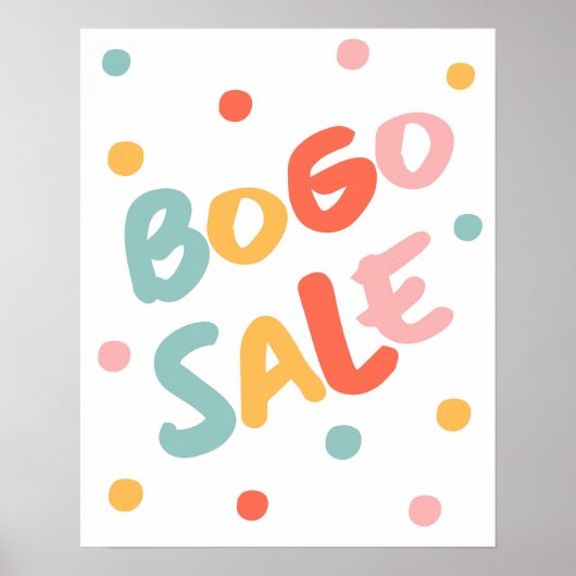 BOGO Sale Sign / Koop een Get One Sale Poster (Voorkant)