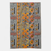 Bogolan geometrisch theedoek (Verticaal)