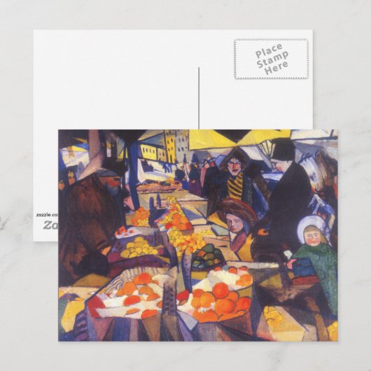 Bogomazov - Sennoy Market, Kiev, Briefkaart (Voorkant / Achterkant)