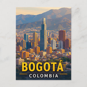 Bogotá Andiense Silhouet en Colombiaanse Geest Briefkaart
