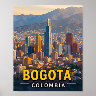 Bogotá Andiense Silhouet en Colombiaanse Geest Poster