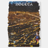 Bogota Colombia bij Night City Uitzicht Waterverf Magneet (Voorkant)