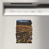 Bogota Colombia bij Night City Uitzicht Waterverf Magneet (Insitu (Vaatwasser))