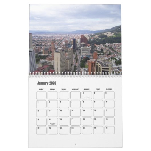 Bogotá-Colombia Calendar Kalender (Jan 2026)