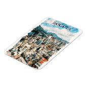 Bogota Colombia CIty Uitzicht Waterverf Magneet (Linkerzijde)