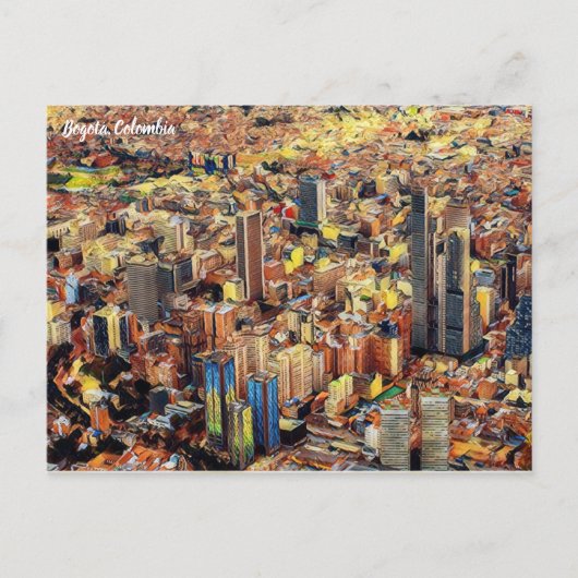 Bogotá, Colombia, City View Art Briefkaart (Voorkant)