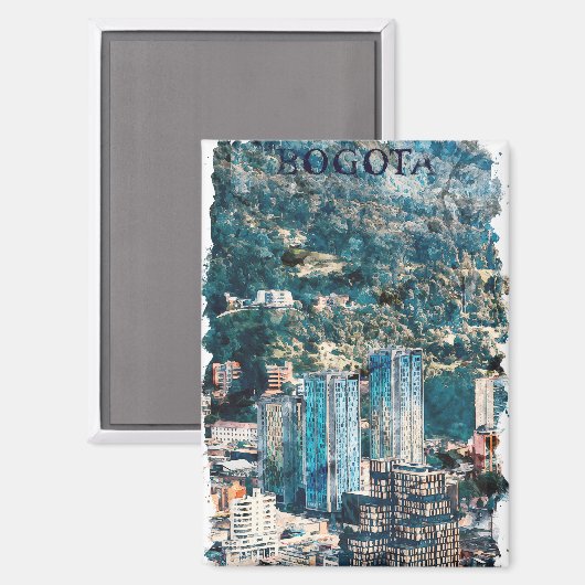 Bogota Colombia Cityscape Uitzicht Magneet (Voorkant / Achterkant)