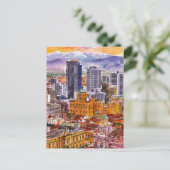 Bogota, Colombia Cityscape Waterverf schilderij Briefkaart (Staand voorkant)