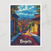 Bogota Colombia kunst reisillustratie Briefkaart (Voorkant)