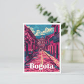 Bogota Colombia kunst reisillustratie Briefkaart (Staand voorkant)