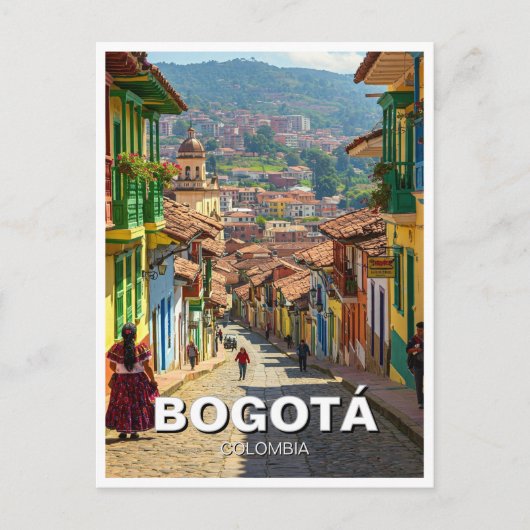Bogota Colombia La Candelaria Briefkaart (Voorkant)