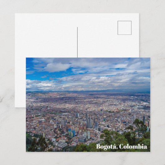 Bogotá, Colombia Monserrate City Uitzicht Briefkaart (Voorkant / Achterkant)