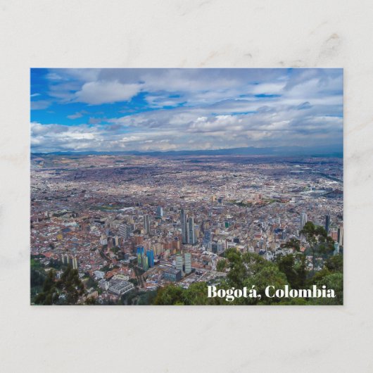 Bogotá, Colombia Monserrate City Uitzicht Briefkaart (Voorkant)