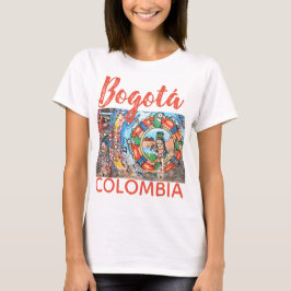 Bogotá Colombia, muurschildering van straatgraffit T-shirt