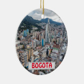 Bogota Colombia Panorama kerst-ornament Keramisch Ornament (Rechts)