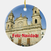 Bogota Colombia Panorama kerst-ornament Keramisch Ornament (Achterkant)