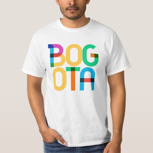 Bogota Colombia Pop Art Letters T-shirt (Voorkant)