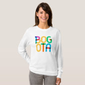 Bogota Colombia Pop Art Letters T-shirt (Voorkant volledig)