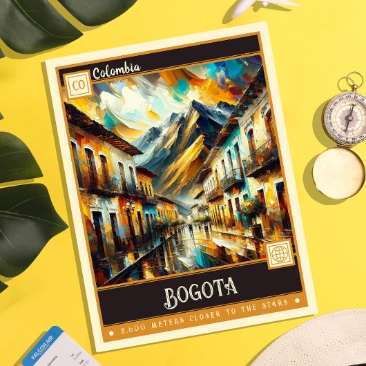Bogota, Colombia | schilderij Briefkaart