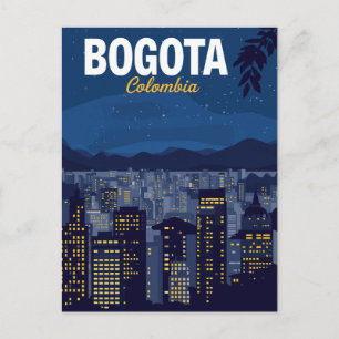 Bogotá Colombia Silhouet Nacht Briefkaart