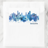 Bogota Colombia Skyline Blue Rechthoekige Sticker (Tas)
