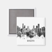 Bogota Colombia Skyline BW Magneet (Voorkant / Achterkant)
