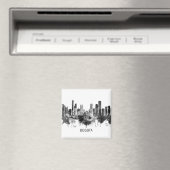 Bogota Colombia Skyline BW Magneet (Insitu (Vaatwasser))
