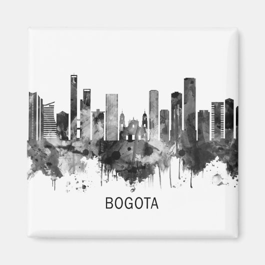 Bogota Colombia Skyline BW Magneet (Voorkant)