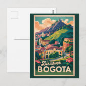Bogota Colombia Travel Art Vintage Briefkaart (Voorkant / Achterkant)