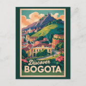 Bogota Colombia Travel Art Vintage Briefkaart (Voorkant)