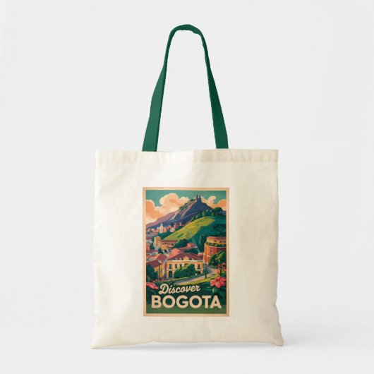 Bogota Colombia Travel Art Vintage Tote Bag (Voorkant)