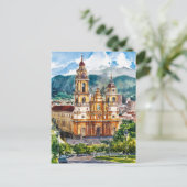 Bogota, Colombia Waterverf schilderij Briefkaart (Staand voorkant)