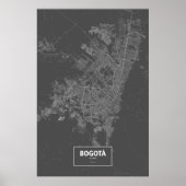 Bogota, Colombia (zwart wit) Poster (Voorkant)