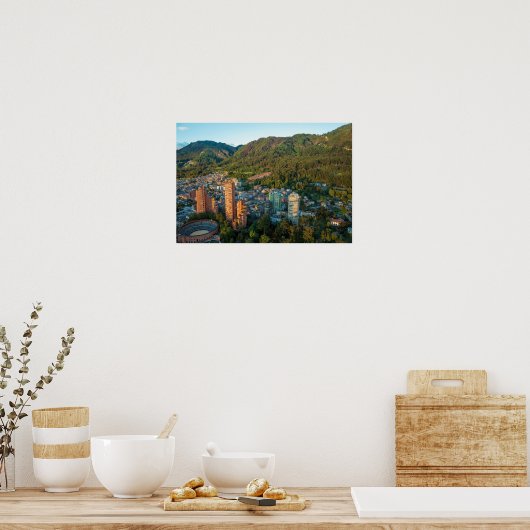 Bogota en het Andes-gebergte Poster (Keuken)