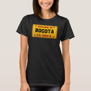 Bogota Great Soccer Flag Licentie Bord Colombiaans T-shirt