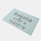 Bogotá Latitude- en lengtegecoördinaten Deurmat (Schuin)