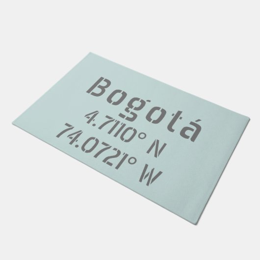 Bogotá Latitude- en lengtegecoördinaten Deurmat (Schuin)