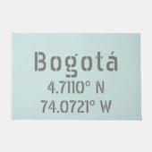 Bogotá Latitude- en lengtegecoördinaten Deurmat (Voorkant)